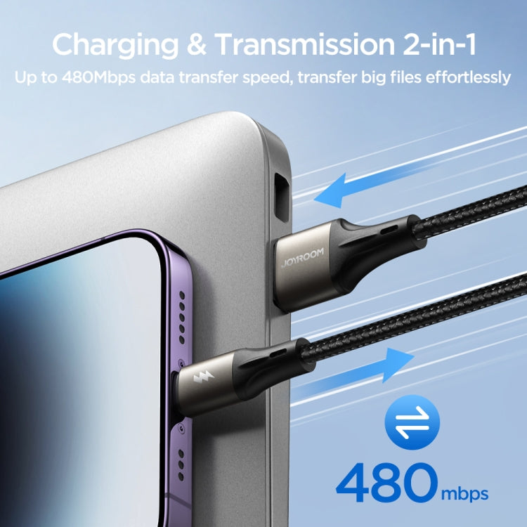 JOYROOM SA25-CL3 30W USB-C/Type-C to 8 Pin Fast Charge Data Cable, Length:3m(Black) - 2 in 1 Cable by JOYROOM | Online Shopping South Africa | PMC TechLife | Buy Now Pay Later Mobicred