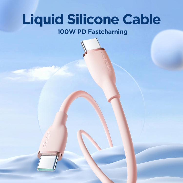 JOYROOM SA29-CC5 100W USB-C/Type-C to USB-C/Type-C Liquid Silicone Fast Charging Data Cable, Length: 1.2m(Pink) - USB-C & Type-C Cable by JOYROOM | Online Shopping South Africa | PMC Jewellery