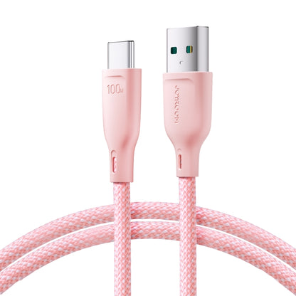 JOYROOM SA34-AC6 100W USB to USB-C/Type-C Fast Charge Data Cable, Length: 1m(Pink) - USB-C & Type-C Cable by JOYROOM | Online Shopping South Africa | PMC Jewellery