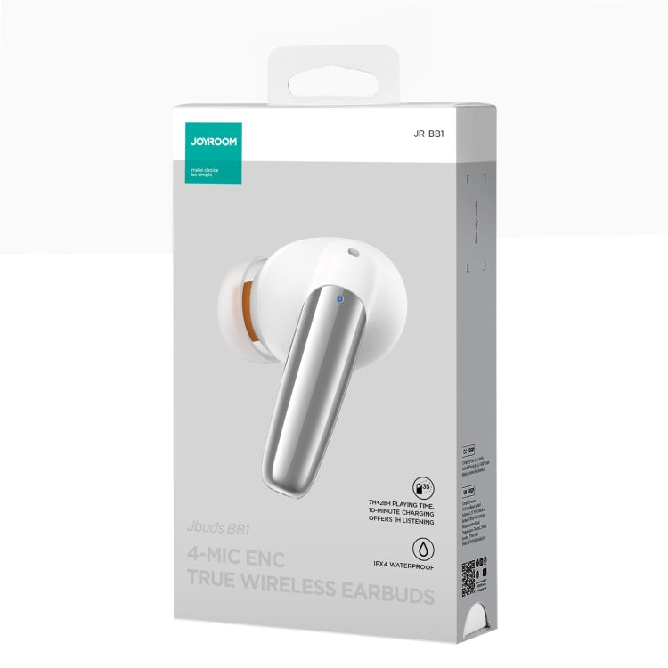 JOYROOM JR-BB1 True Wireless Bluetooth Earphone(White) - Bluetooth Earphone by JOYROOM | Online Shopping South Africa | PMC Jewellery
