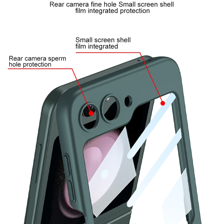 For Samsung Galaxy Z Flip5 GKK Ultra-thin PC Full Coverage Ring Holder Phone Case with Strap(Black) - free shipping - PMC TechLife - Order now!