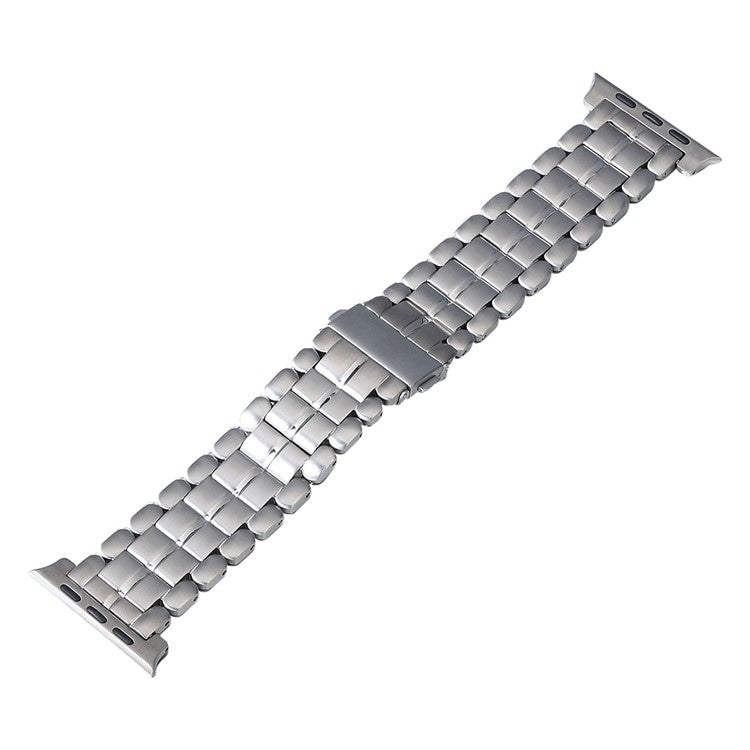 For Apple Watch SE 2023 44mm Five Beads Titanium Steel Watch Band(Silver) - Watch Bands by PMC TechLife | Online Shopping South Africa | PMC TechLife