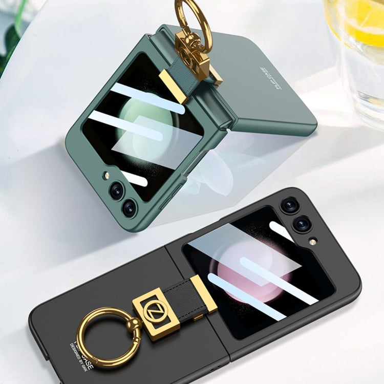 For Samsung Galaxy Z Flip5 GKK Ultra-thin Z Ring Holder PC Phone Case(Black) - Galaxy Z Flip5 Cases by GKK | Online Shopping South Africa | PMC TechLife | Buy Now Pay Later Mobicred