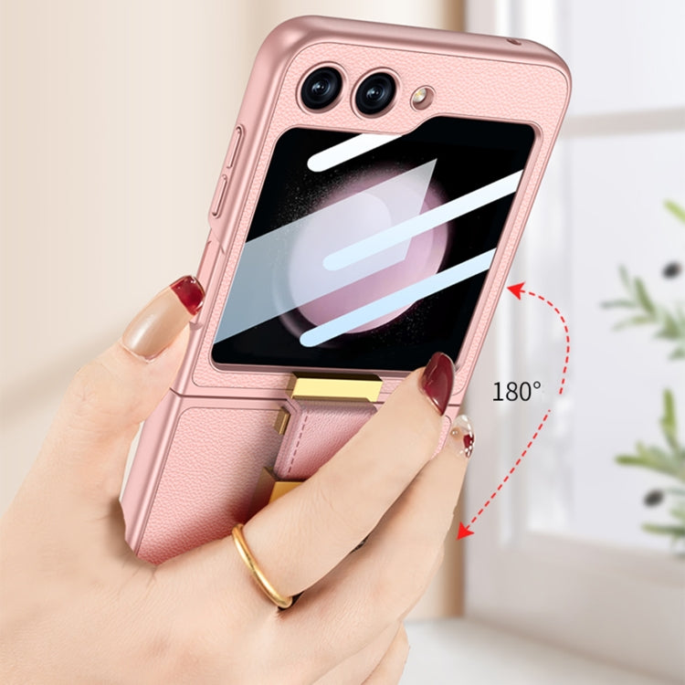For Samsung Galaxy Z Flip5 GKK Ultra-thin Z Ring Holder Leather Phone Case(Green) - free shipping - PMC TechLife - Order now!