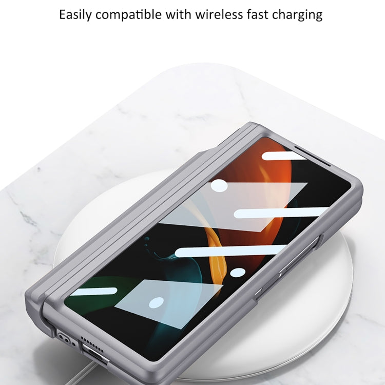 For Samsung Galaxy Z Fold2 GKK Integrated Folding Battle Shell PC Phone Case with Pen Box(Grey) - free shipping - PMC TechLife - Order now!