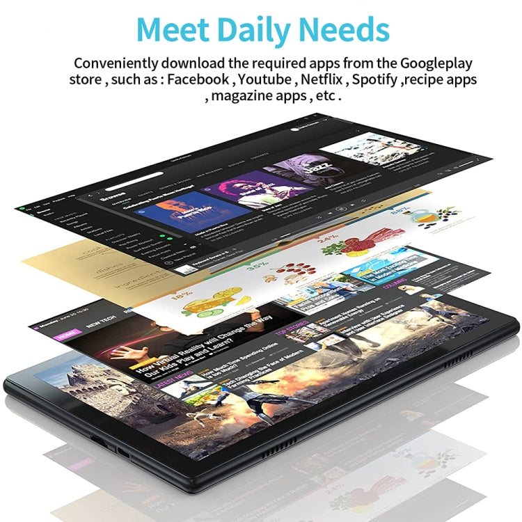 BDF P70 4G LTE Tablet PC 10.1 inch, 8GB+128GB, Android 11 MTK6755 Octa Core, Support Dual SIM, EU Plug(Gold) - free shipping - PMC TechLife - Order now!