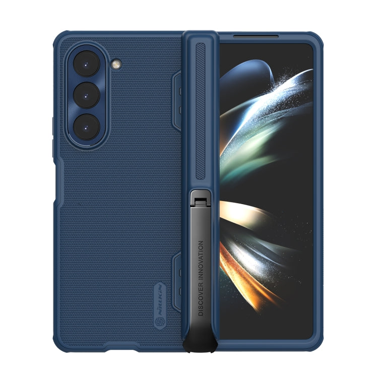 For Samsung Galaxy Z Fold5 NILLKIN Frosted Fold PC + TPU Phone Case with Holder(Blue) - free shipping - PMC TechLife - Order now!