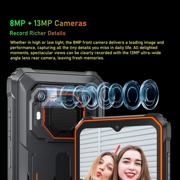 [HK Warehouse] Blackview BV6200, 4GB+64GB, IP68/IP69K/MIL-STD-810H, 6.56 inch Android 13 MediaTek MT6761V Helio A22 Quad Core, Network: 4G, OTG(Orange) - Blackview by Blackview | Online Shopping South Africa | PMC Jewellery