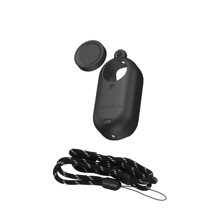 For Insta360 Go 3 Sunnylife IST-BHT594 Camera Body Silicone Case with Lens Cap & Neck Strap(Black) - Case & Bags by Sunnylife | Online Shopping South Africa | PMC Jewellery