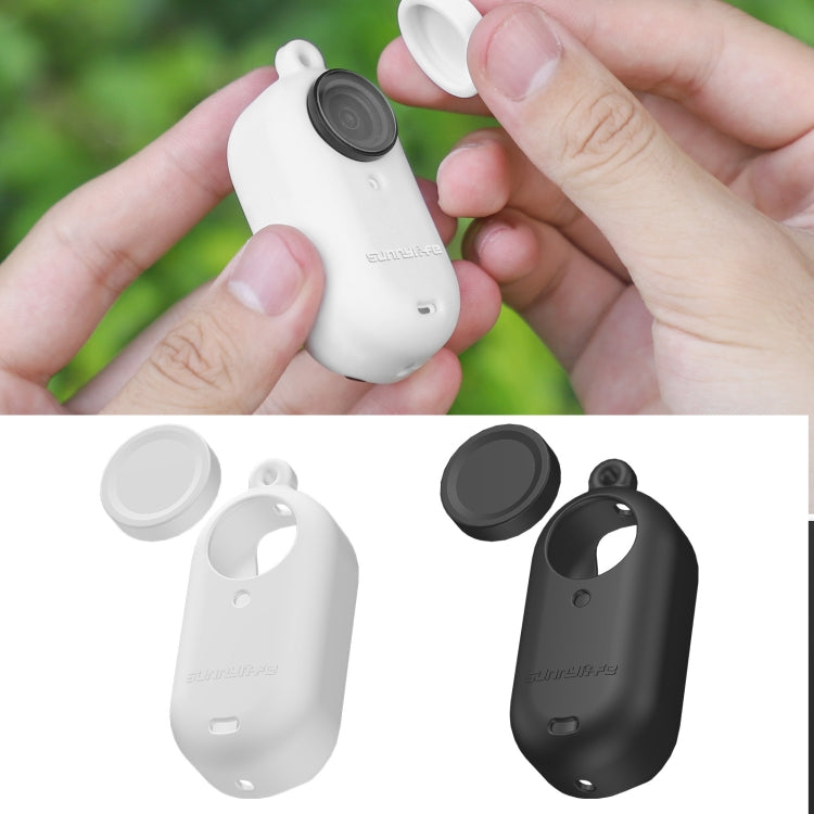 For Insta360 Go 3 Sunnylife IST-BHT594 Camera Body Silicone Case with Lens Cap & Neck Strap(Black) - free shipping - PMC TechLife - Order now!
