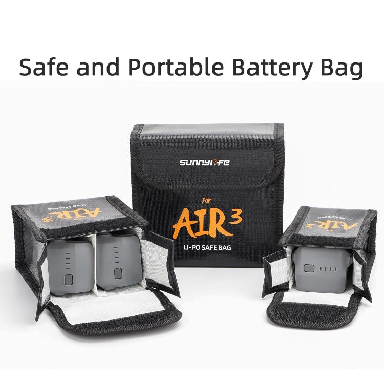 For DJI Air 3 Sunnylife Battery Explosion-proof Safe Bag Protective Li-Po Safe Bag For 2pcs Batteries - Carry Cases & Bags by Sunnylife | Online Shopping South Africa | PMC TechLife | Buy Now Pay Later Mobicred