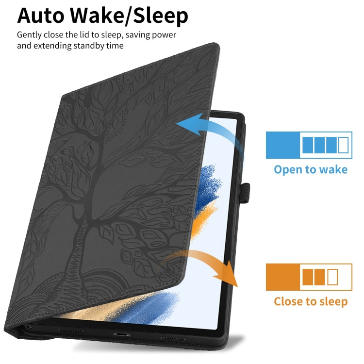 For Amazon Kindle Paperwhite 5 Tree Life Embossed Rotation Leather Smart Tablet Case(Black) - Amazon by PMC TechLife | Online Shopping South Africa | PMC TechLife | Buy Now Pay Later Mobicred