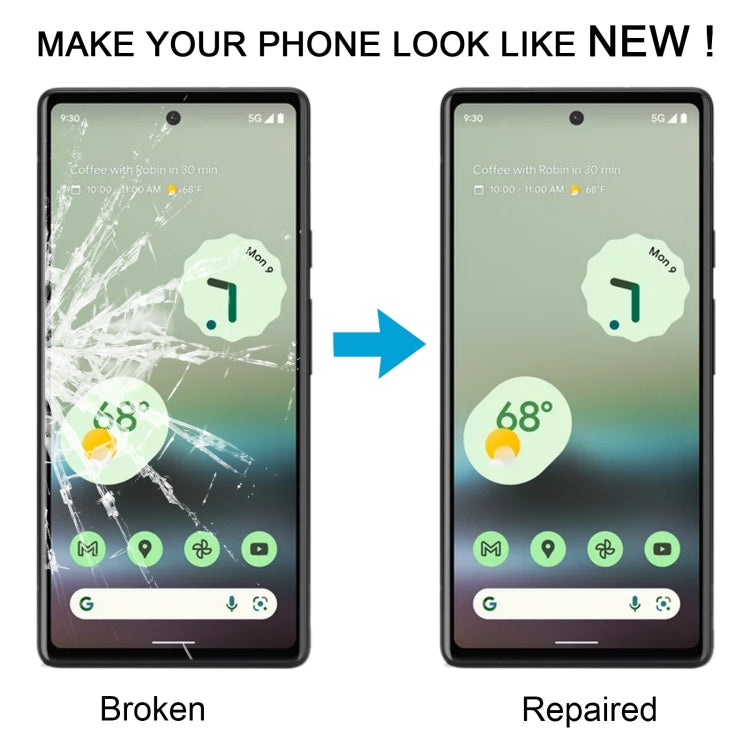 For Google Pixel 6a Front Screen Outer Glass Lens with OCA Optically Clear Adhesive - Outer Glass Lens by PMC TechLife | Online Shopping South Africa | PMC TechLife