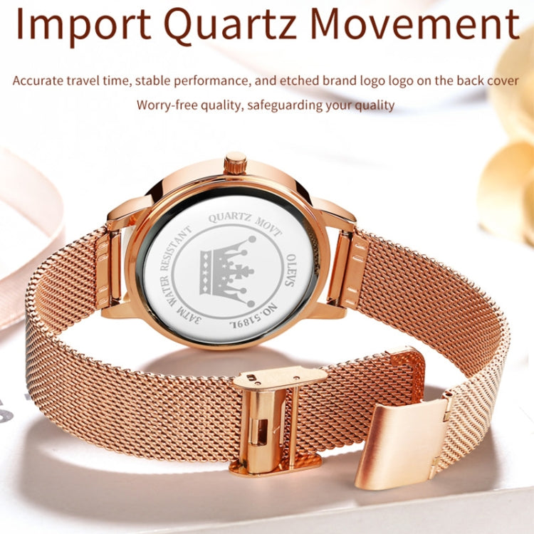 OLEVS 5189 Women Heart Shape Waterproof Quartz Watch(Green) - Metal Strap Watches by OLEVS | Online Shopping South Africa | PMC Jewellery