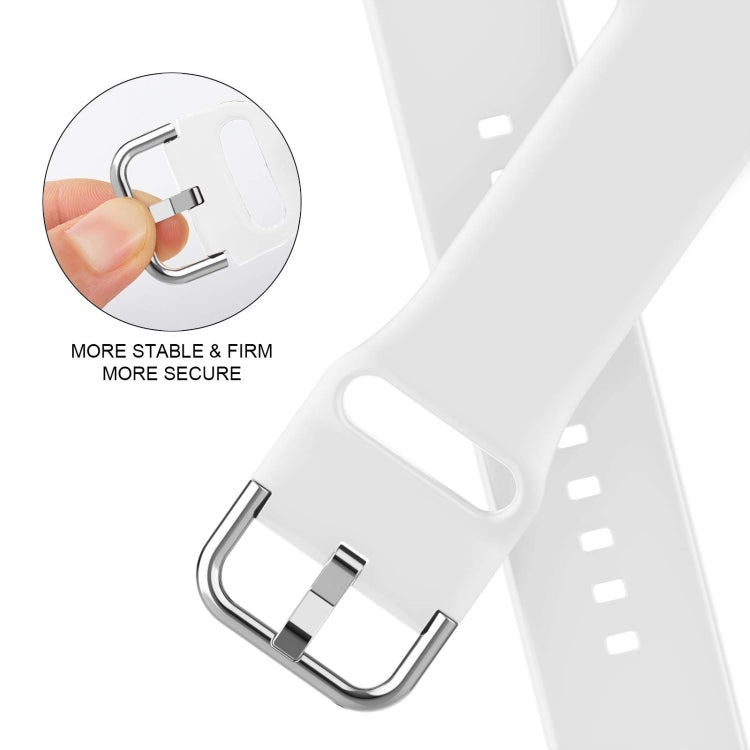 For Apple Watch 8 45mm Pin Buckle Silicone Watch Band(White) - Watch Bands by PMC TechLife | Online Shopping South Africa | PMC TechLife