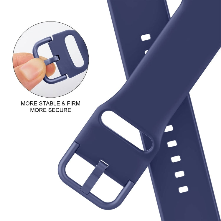 For Apple Watch SE 40mm Pin Buckle Silicone Watch Band(Violet Gray) - Watch Bands by PMC TechLife | Online Shopping South Africa | PMC TechLife