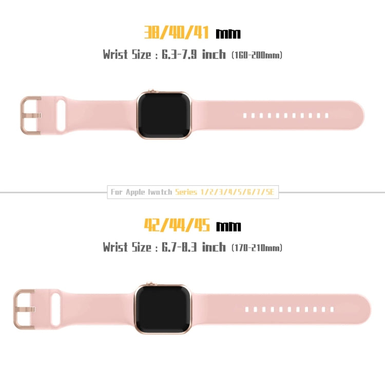 For Apple Watch SE 44mm Pin Buckle Silicone Watch Band(Pink) - Watch Bands by PMC TechLife | Online Shopping South Africa | PMC TechLife