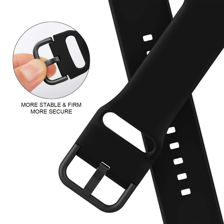 For Apple Watch 6 40mm Pin Buckle Silicone Watch Band(Black) - Watch Bands by PMC TechLife | Online Shopping South Africa | PMC TechLife