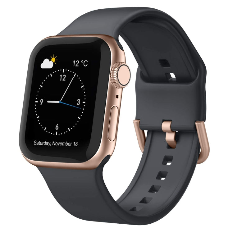 For Apple Watch 5 44mm Pin Buckle Silicone Watch Band(Dark Grey) - Watch Bands by PMC TechLife | Online Shopping South Africa | PMC TechLife