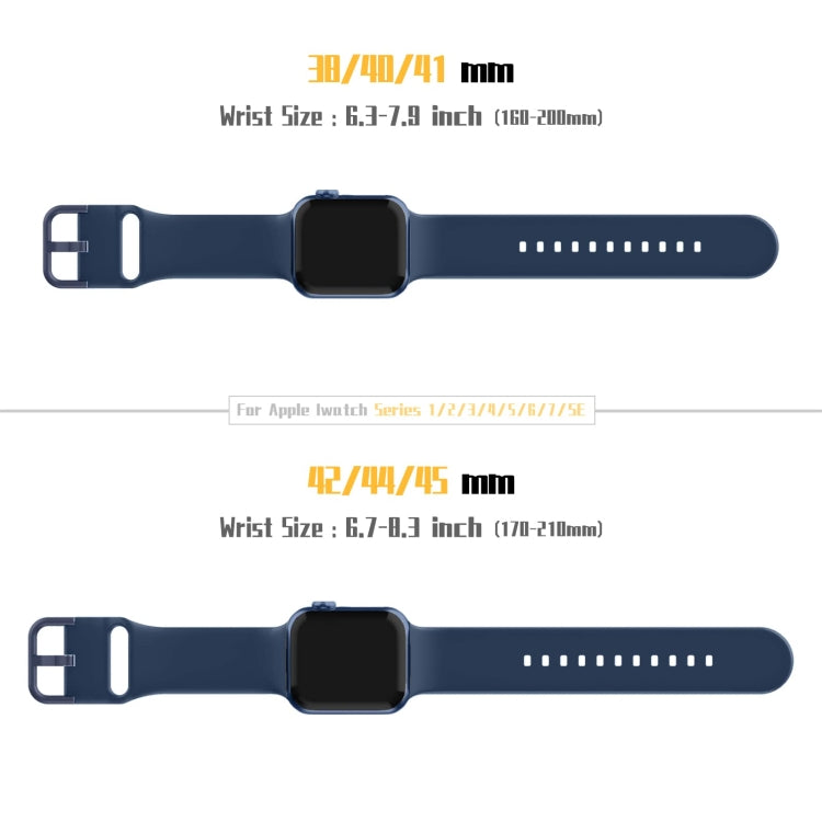 For Apple Watch 4 44mm Pin Buckle Silicone Watch Band(Abyss Blue) - Watch Bands by PMC TechLife | Online Shopping South Africa | PMC TechLife