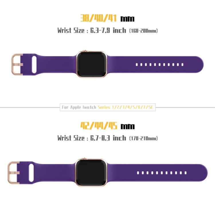 For Apple Watch 4 40mm Pin Buckle Silicone Watch Band(Purple) - Watch Bands by PMC TechLife | Online Shopping South Africa | PMC TechLife