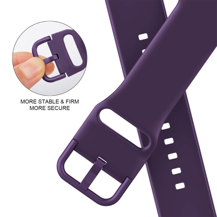 For Apple Watch 4 40mm Pin Buckle Silicone Watch Band(Dark Purple) - Watch Bands by PMC TechLife | Online Shopping South Africa | PMC TechLife