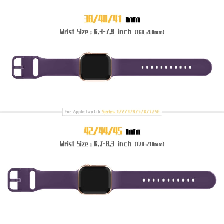 For Apple Watch Series 3 38mm Pin Buckle Silicone Watch Band(Dark Purple) - free shipping - PMC TechLife - Order now!