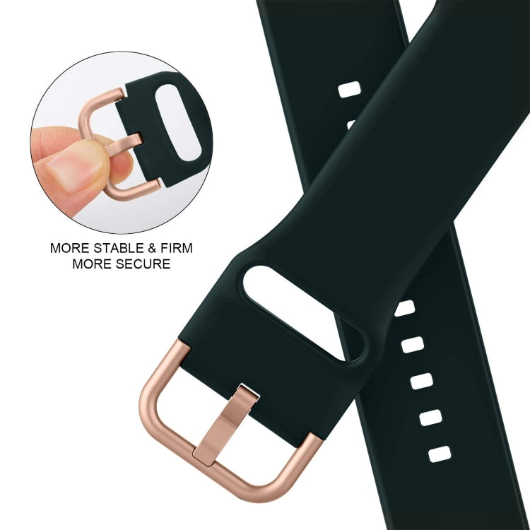 For Apple Watch 3 42mm Pin Buckle Silicone Watch Band(Dark Green) - Watch Bands by PMC TechLife | Online Shopping South Africa | PMC TechLife