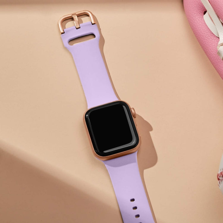 For Apple Watch Series 3 42mm Pin Buckle Silicone Watch Band(Lavender) - free shipping - PMC TechLife - Order now!