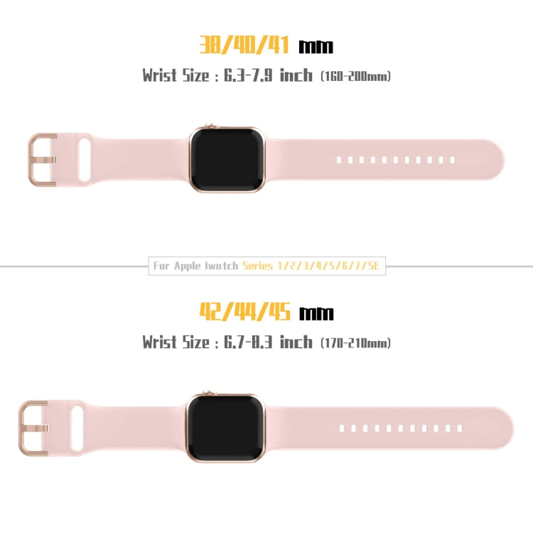For Apple Watch 2 42mm Pin Buckle Silicone Watch Band(Pink Sand) - Watch Bands by PMC TechLife | Online Shopping South Africa | PMC TechLife