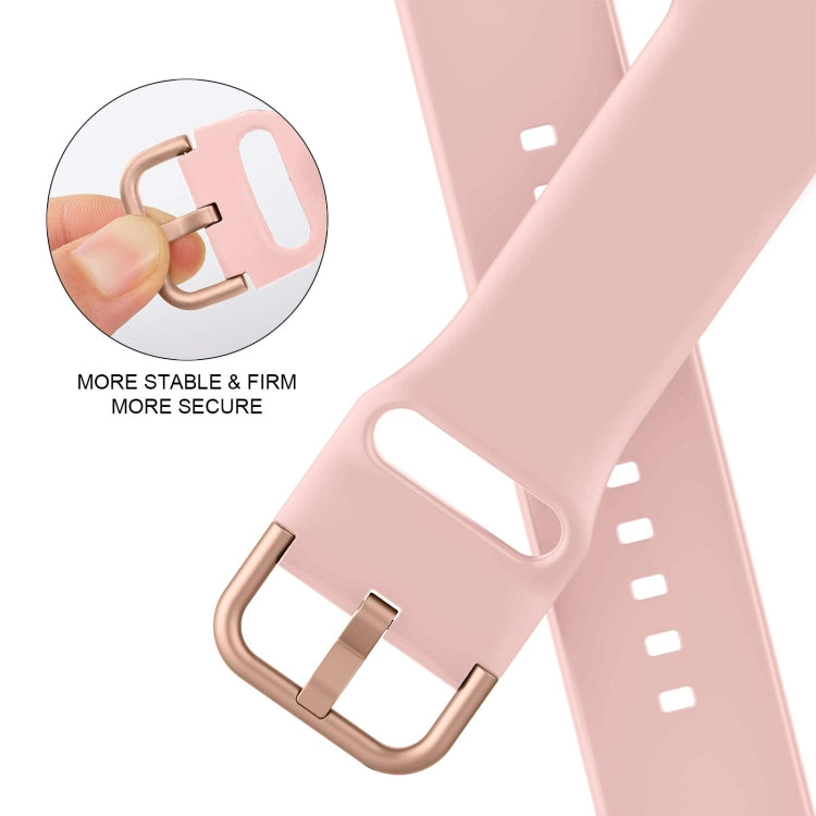 For Apple Watch 2 38mm Pin Buckle Silicone Watch Band(Pink) - Watch Bands by PMC TechLife | Online Shopping South Africa | PMC TechLife