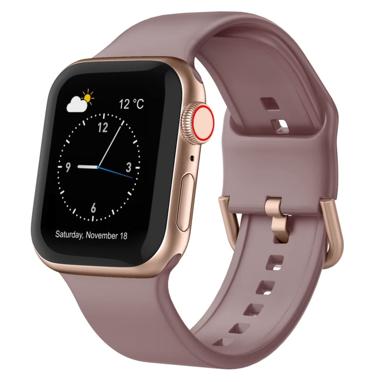 For Apple Watch 38mm Pin Buckle Silicone Watch Band(Smoked Purple) - free shipping - PMC TechLife - Order now!