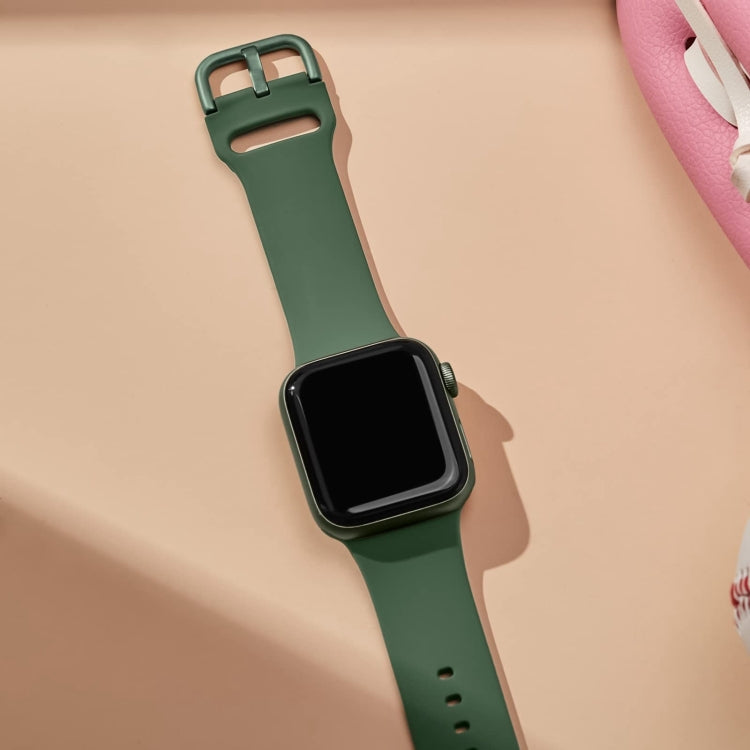 For Apple Watch Series 9 41mm Pin Buckle Silicone Watch Band(Clover) - Watch Bands by PMC TechLife | Online Shopping South Africa | PMC TechLife