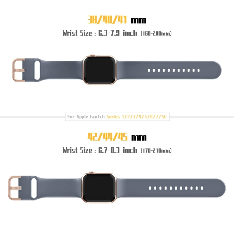 For Apple Watch Series 9 45mm Pin Buckle Silicone Watch Band(Blue Grey) - Watch Bands by PMC TechLife | Online Shopping South Africa | PMC TechLife