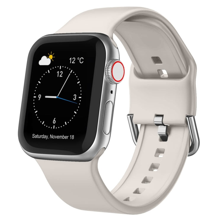For Apple Watch Series 9 45mm Pin Buckle Silicone Watch Band(Starlight) - free shipping - PMC TechLife - Order now!