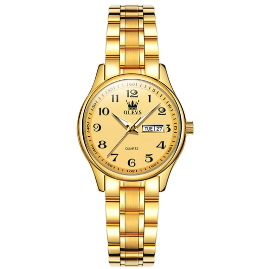 OLEVS 5567 Women Steel Strap Waterproof Quartz Watch(Gold) - Metal Strap Watches by OLEVS | Online Shopping South Africa | PMC Jewellery