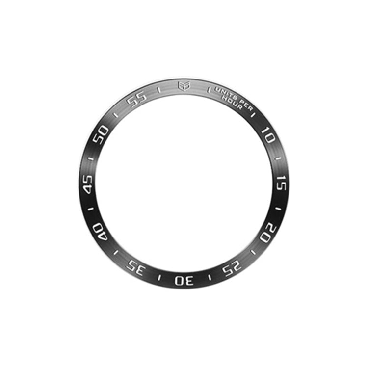 For Samsung Galaxy Watch6 Classic 43mm A Style Smart Watch Steel Ring Protective Frame(Black) - Watch Cases by PMC TechLife | Online Shopping South Africa | PMC TechLife