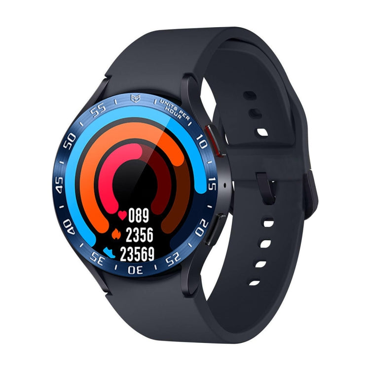 For Samsung Galaxy Watch6 Classic 47mm A Style Smart Watch Steel Ring Protective Frame(Blue) - free shipping - PMC TechLife - Order now!