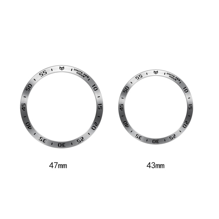 For Samsung Galaxy Watch6 Classic 43mm A Style Smart Watch Steel Ring Protective Frame(Silver) - Watch Cases by PMC TechLife | Online Shopping South Africa | PMC TechLife