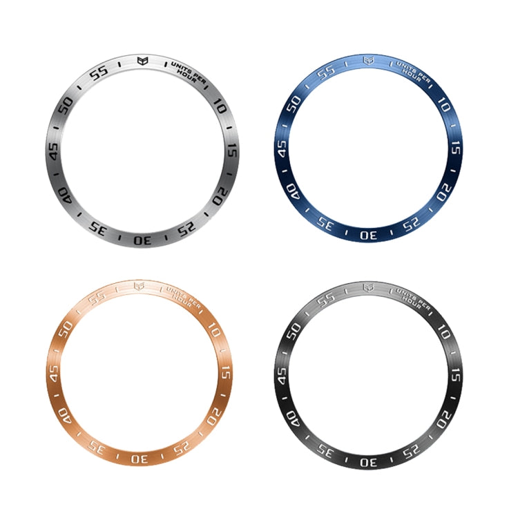 For Samsung Galaxy Watch6 Classic 47mm A Style Smart Watch Steel Ring Protective Frame(Black) - Watch Cases by PMC TechLife | Online Shopping South Africa | PMC TechLife