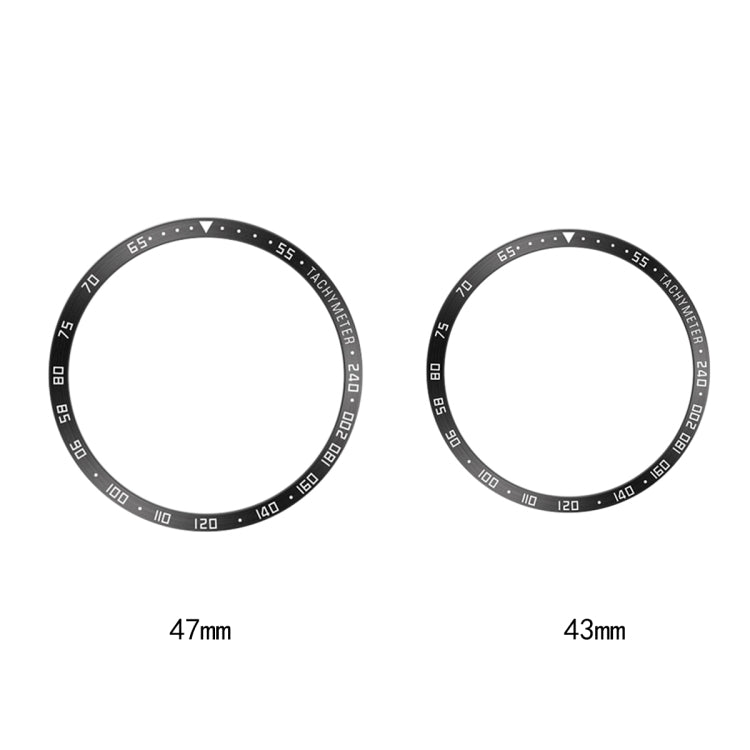 For Samsung Galaxy Watch6 Classic 47mm E Style Smart Watch Steel Ring Protective Frame(Blue) - Watch Cases by PMC TechLife | Online Shopping South Africa | PMC TechLife