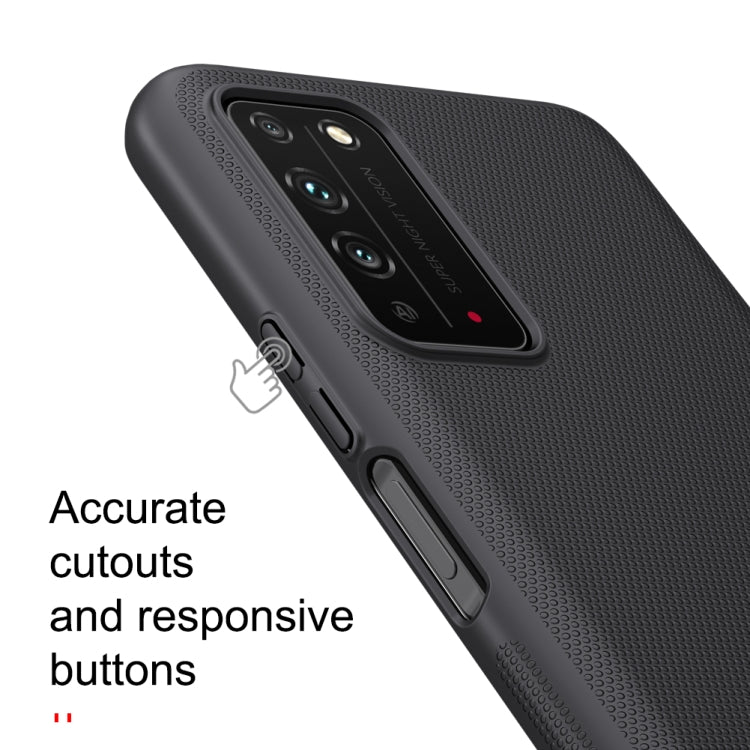 For Huawei Honor X10 NILLKIN Frosted Concave-convex Texture PC Protective Case(Black) - Honor Cases by NILLKIN | Online Shopping South Africa | PMC Jewellery