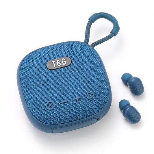 T&G TG-813 2 in 1 TWS Bluetooth Speaker Earphone with Charging Box(Blue) - Mini Speaker by T&G | Online Shopping South Africa | PMC Jewellery
