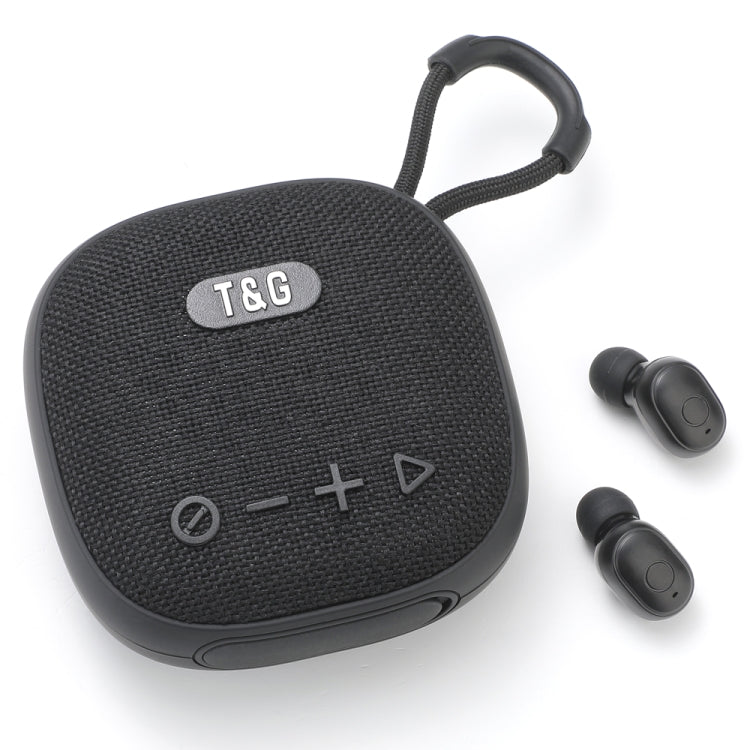 T&G TG-813 2 in 1 TWS Bluetooth Speaker Earphone with Charging Box(Black) - Mini Speaker by T&G | Online Shopping South Africa | PMC Jewellery