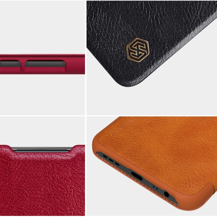 For Xiaomi Redmi 9 NILLKIN QIN Series Crazy Horse Texture Horizontal Flip Leather Case with Card Slot(Red) - Xiaomi Cases by NILLKIN | Online Shopping South Africa | PMC Jewellery