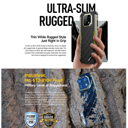 Ulefone Armor 22, 8GB+256GB, IP68/IP69K Rugged Phone, 6.58 inch Android 13 MediaTek Helio G96 Octa Core, Network: 4G, NFC, OTG(Some Green) - Ulefone by Ulefone | Online Shopping South Africa | PMC Jewellery | Buy Now Pay Later Mobicred