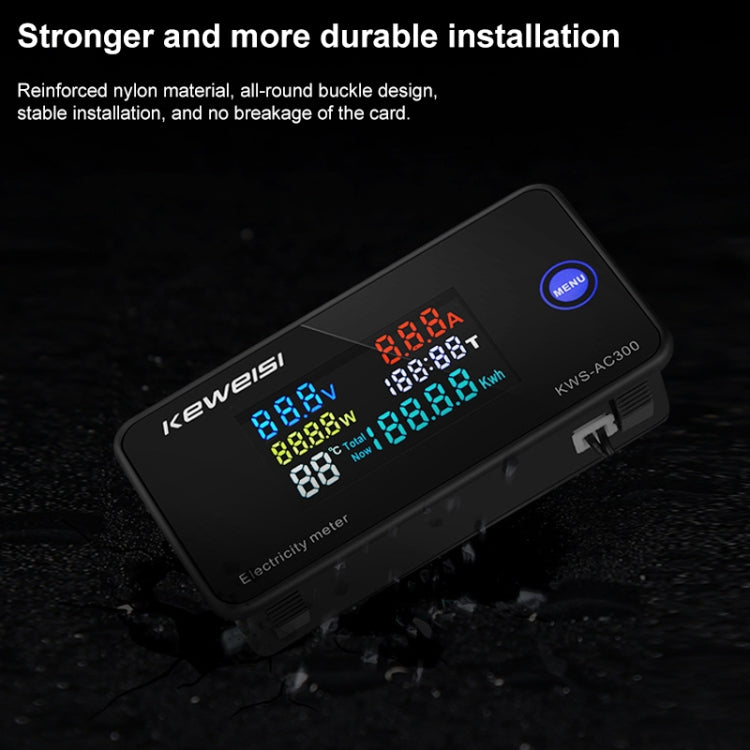 KWS-AC300-100A 50-300V AC Digital Current Voltmeter with Opening Transformer(Black) - Current & Voltage Tester by PMC TechLife | Online Shopping South Africa | PMC TechLife | Buy Now Pay Later Mobicred