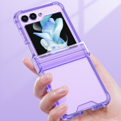 For Samsung Galaxy Z Flip5 GKK Electroplated Airbag Hinge Shockproof Phone Case(Transparent Blue) - Galaxy Z Flip5 Cases by GKK | Online Shopping South Africa | PMC Jewellery | Buy Now Pay Later Mobicred