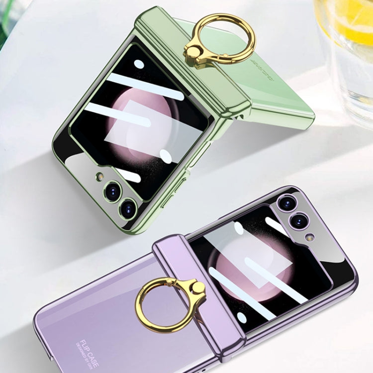 For Samsung Galaxy Z Flip5 GKK Magnetic Folding Phantom Rotary Phone Case with Ring Holder(Purple) - Galaxy Z Flip5 Cases by GKK | Online Shopping South Africa | PMC TechLife | Buy Now Pay Later Mobicred