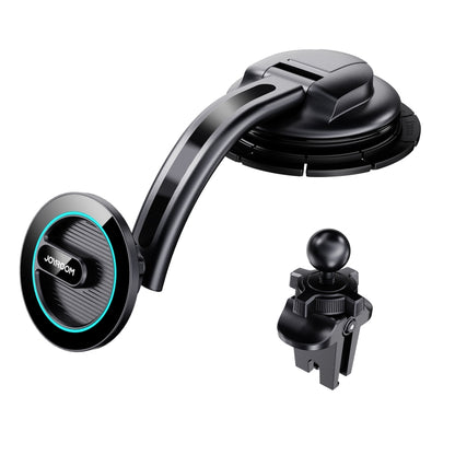 JOYROOM JR-ZS366-W 2 in 1 Dashboard Air Vent Magnetic Car Phone Mount Kit(Black) - Car Holders by JOYROOM | Online Shopping South Africa | PMC Jewellery